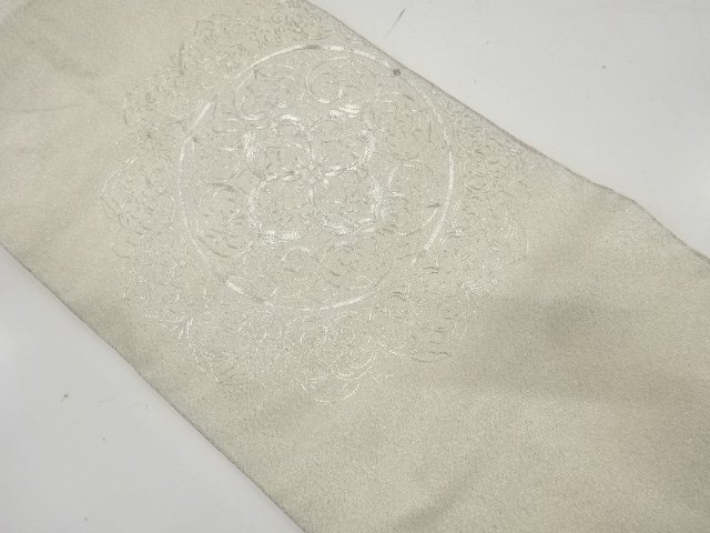 JAPANESE NAGOYA OBI / EMBROIDERY / FLOWER CREST